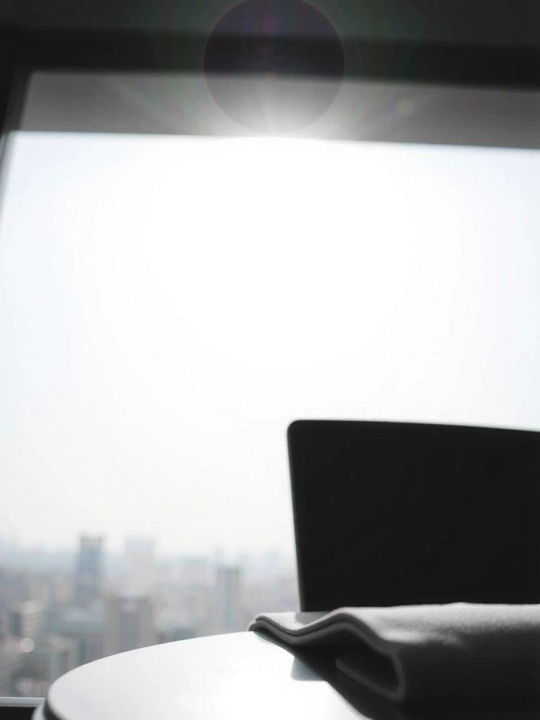 Sunlight refracting through a perfectly clean window pane